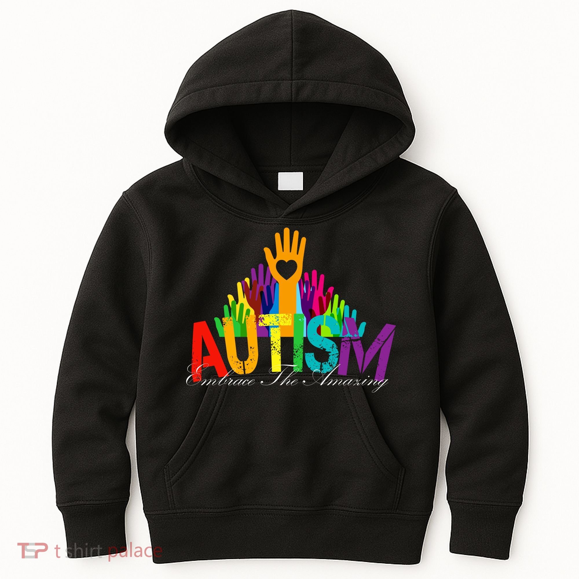 Embrace The Amazing Autism Hands Kids Hoodie