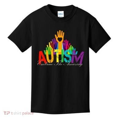 Embrace The Amazing Autism Hands Kids T-Shirt