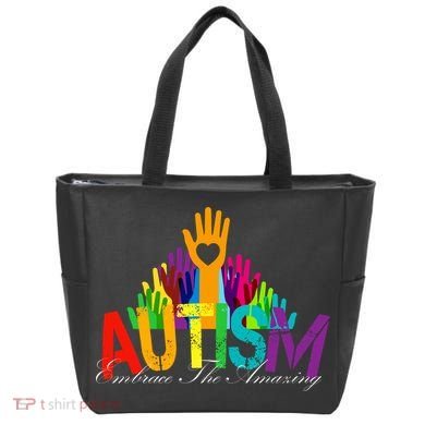 Embrace The Amazing Autism Hands Tote Bag