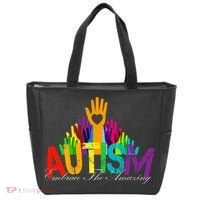 Embrace The Amazing Autism Hands Tote Bag thumb 0