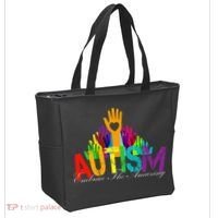 Embrace The Amazing Autism Hands Tote Bag thumb 2