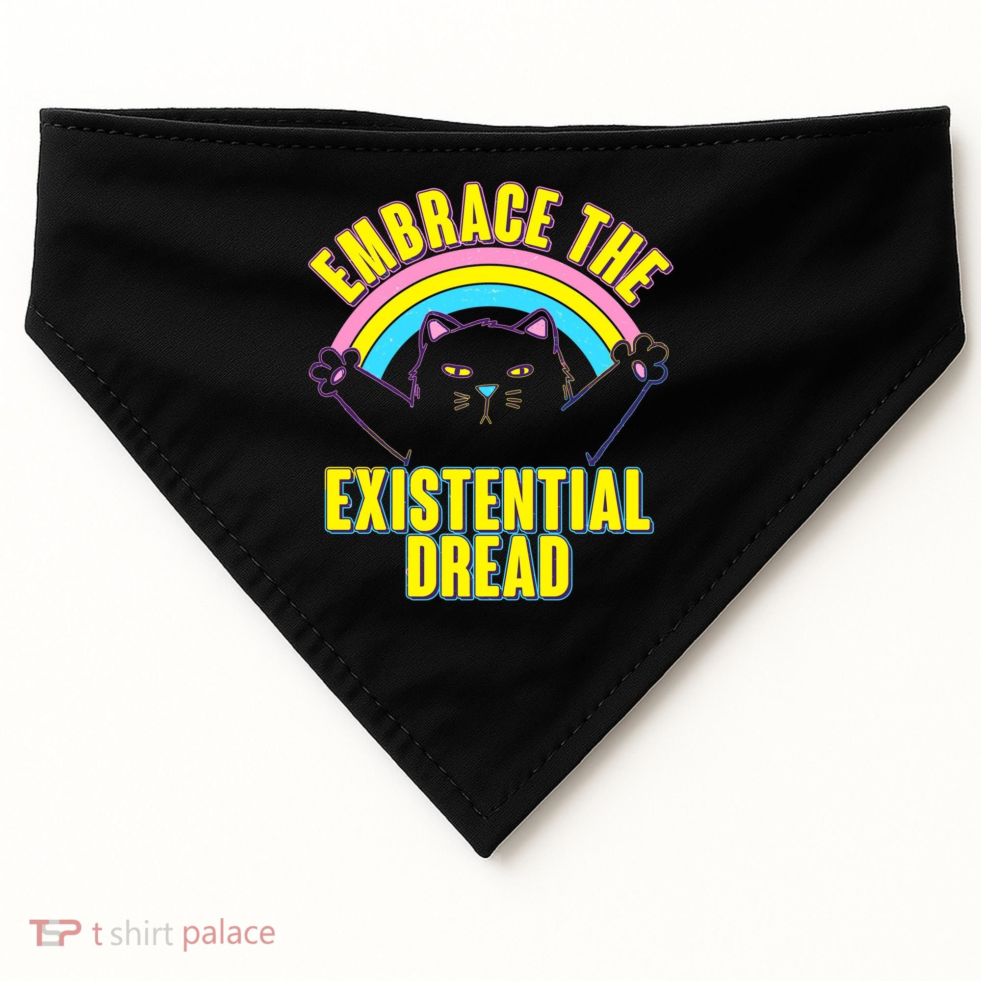 Embrace The Existential Dread Cat USA-Made Doggie Bandana
