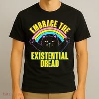 Embrace The Existential Dread Cat T-Shirt thumb 3