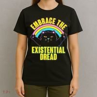 Embrace The Existential Dread Cat T-Shirt thumb 4