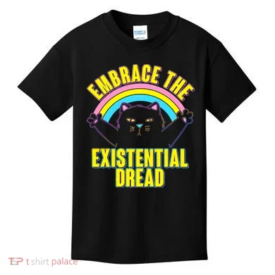 Embrace The Existential Dread Cat Kids T-Shirt