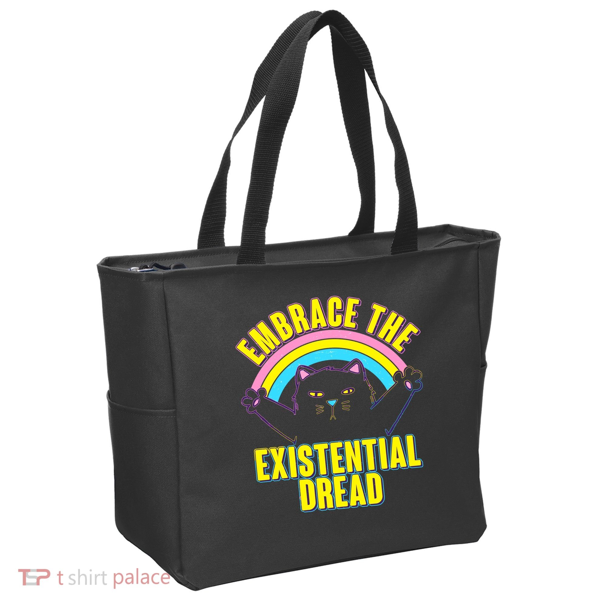Embrace The Existential Dread Cat Tote Bag