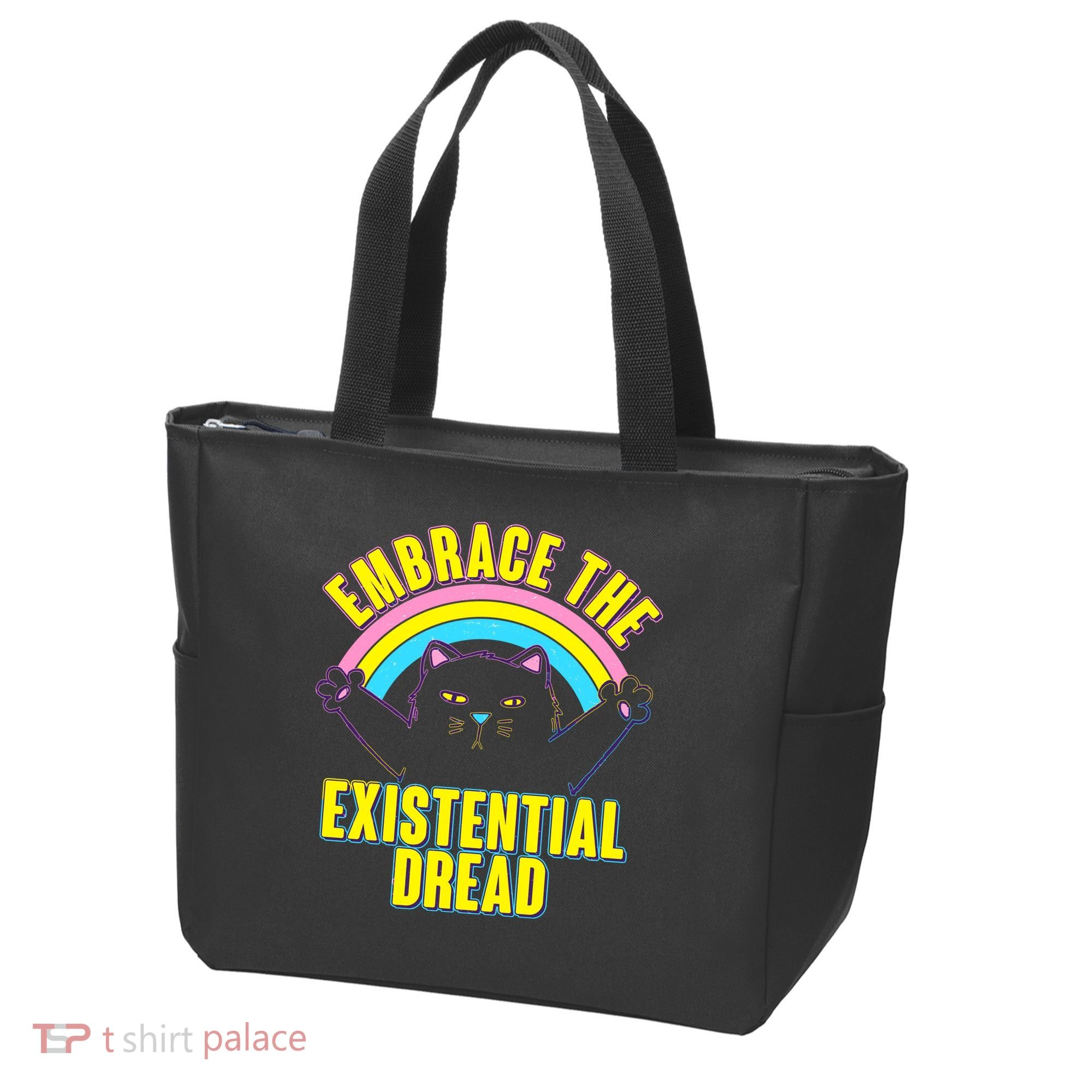 Embrace The Existential Dread Cat Tote Bag