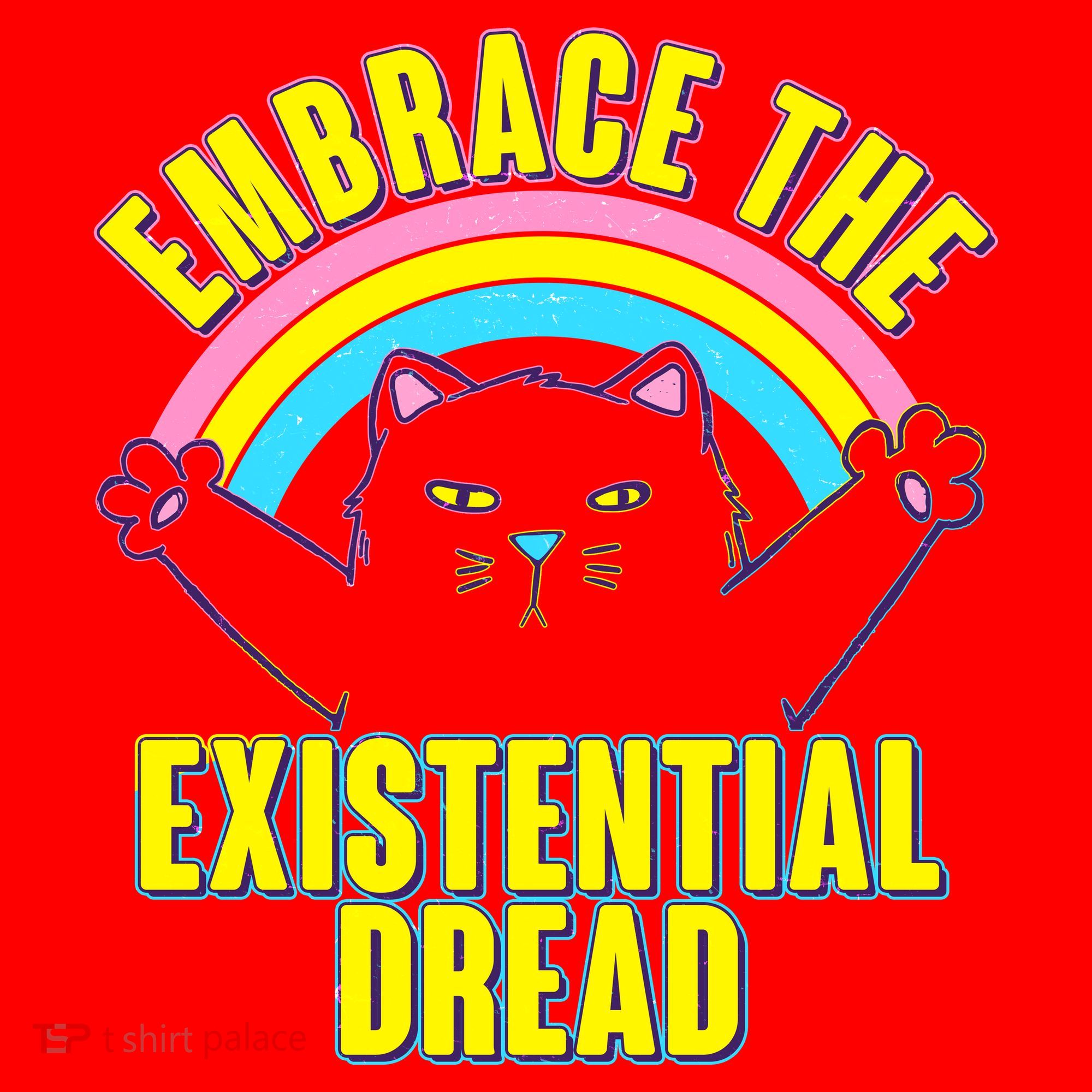 Embrace The Existential Dread Cat Santa Hat