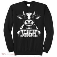 Eat More Chicken Funny Sarcastic Cow Beef Meat Bbq Lover Sweatshirt thumb 0