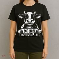 Eat More Chicken Funny Sarcastic Cow Beef Meat Bbq Lover T-Shirt thumb 4