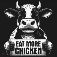 Eat More Chicken Funny Sarcastic Cow Beef Meat Bbq Lover Women's Hoodie thumb 2
