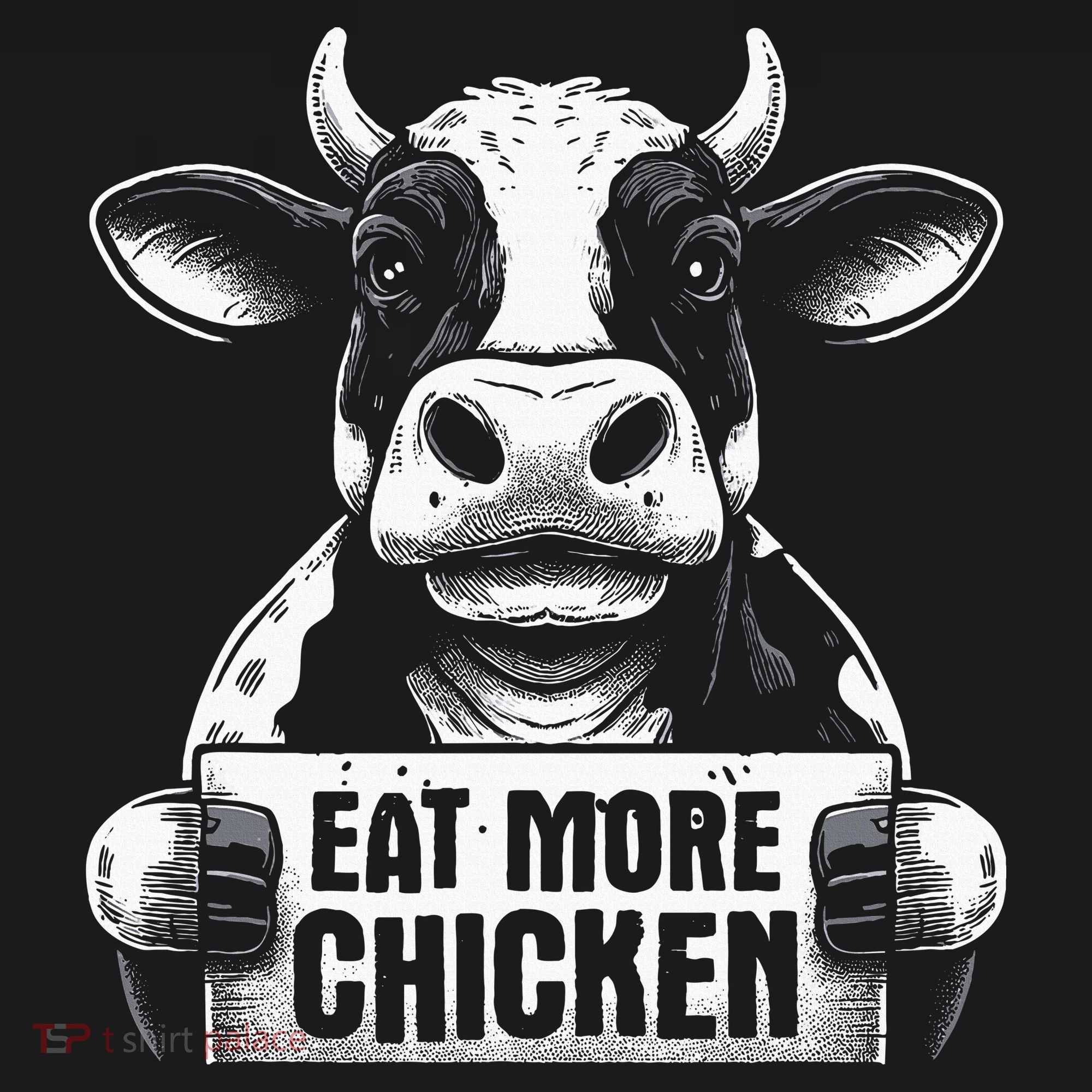 Eat More Chicken Funny Sarcastic Cow Beef Meat Bbq Lover Women's Hoodie