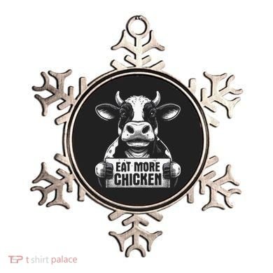 Eat More Chicken Funny Sarcastic Cow Beef Meat Bbq Lover Ornament