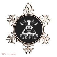 Eat More Chicken Funny Sarcastic Cow Beef Meat Bbq Lover Ornament thumb 0