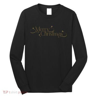 Elegant Merry Christmas Long Sleeve Shirt
