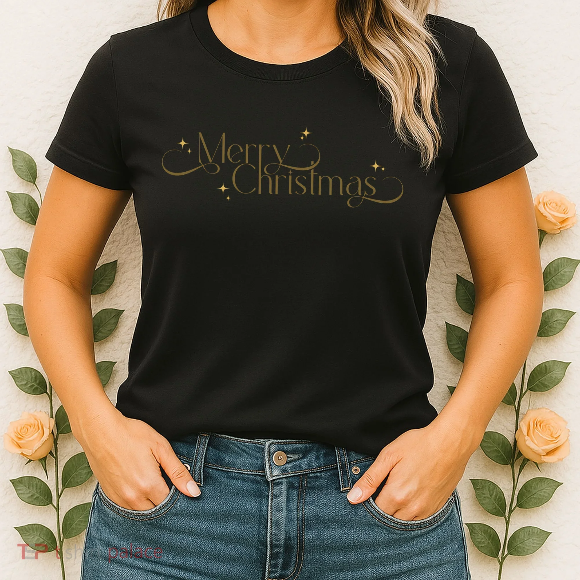 Elegant Merry Christmas Women's T-Shirt