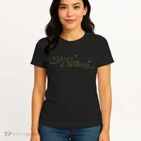 Elegant Merry Christmas Women's T-Shirt thumb 4