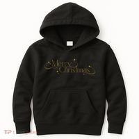 Elegant Merry Christmas Kids Hoodie thumb 0