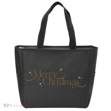 Elegant Merry Christmas Tote Bag