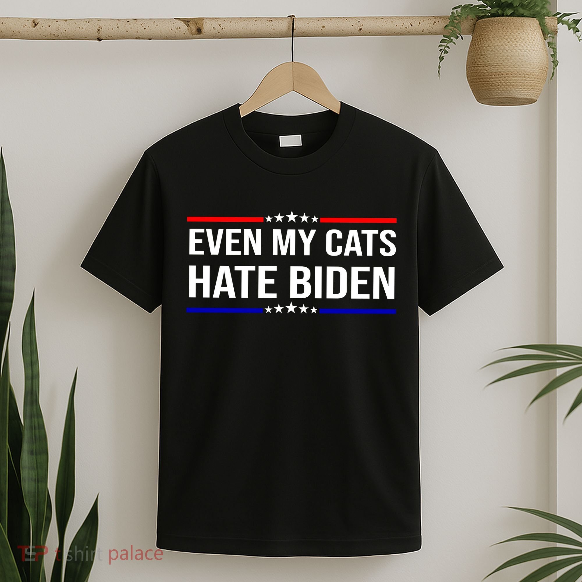 Even My Cats Hate Biden Funny Anti Biden FJB T-Shirt