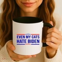 Even My Cats Hate Biden Funny Anti Biden FJB Coffee Mug thumb 3
