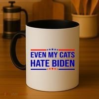 Even My Cats Hate Biden Funny Anti Biden FJB Coffee Mug thumb 4