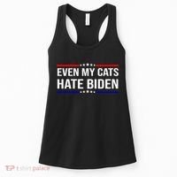Even My Cats Hate Biden Funny Anti Biden FJB Women's Tank Top thumb 0