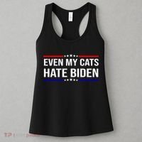 Even My Cats Hate Biden Funny Anti Biden FJB Women's Tank Top thumb 3