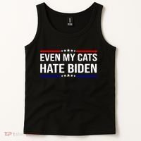 Even My Cats Hate Biden Funny Anti Biden FJB Tank Top thumb 2