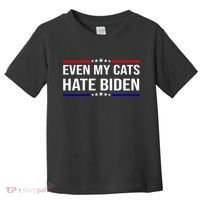 Even My Cats Hate Biden Funny Anti Biden FJB Toddler T-Shirt thumb 0