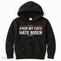 Even My Cats Hate Biden Funny Anti Biden FJB Kids Hoodie thumb 0
