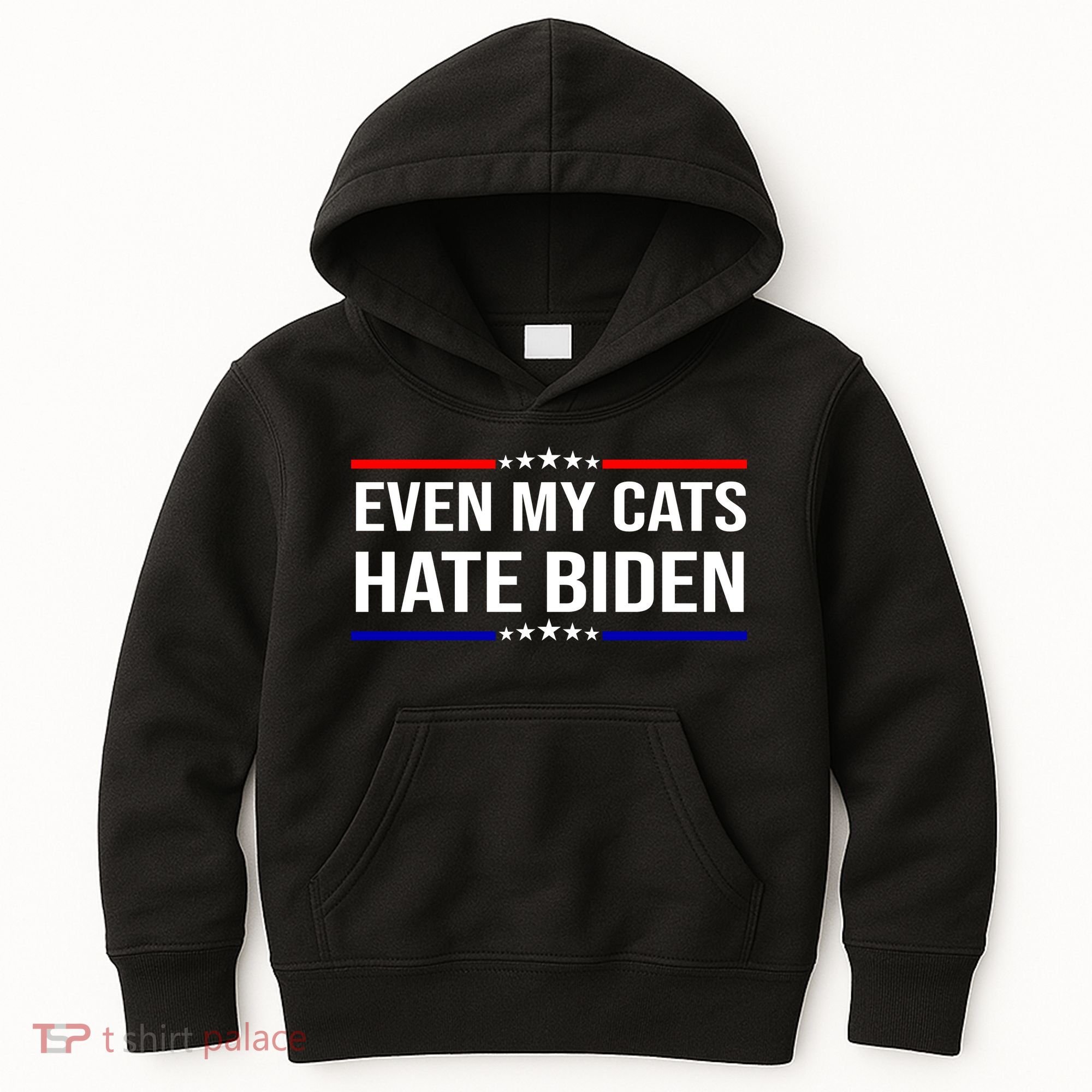 Even My Cats Hate Biden Funny Anti Biden FJB Kids Hoodie