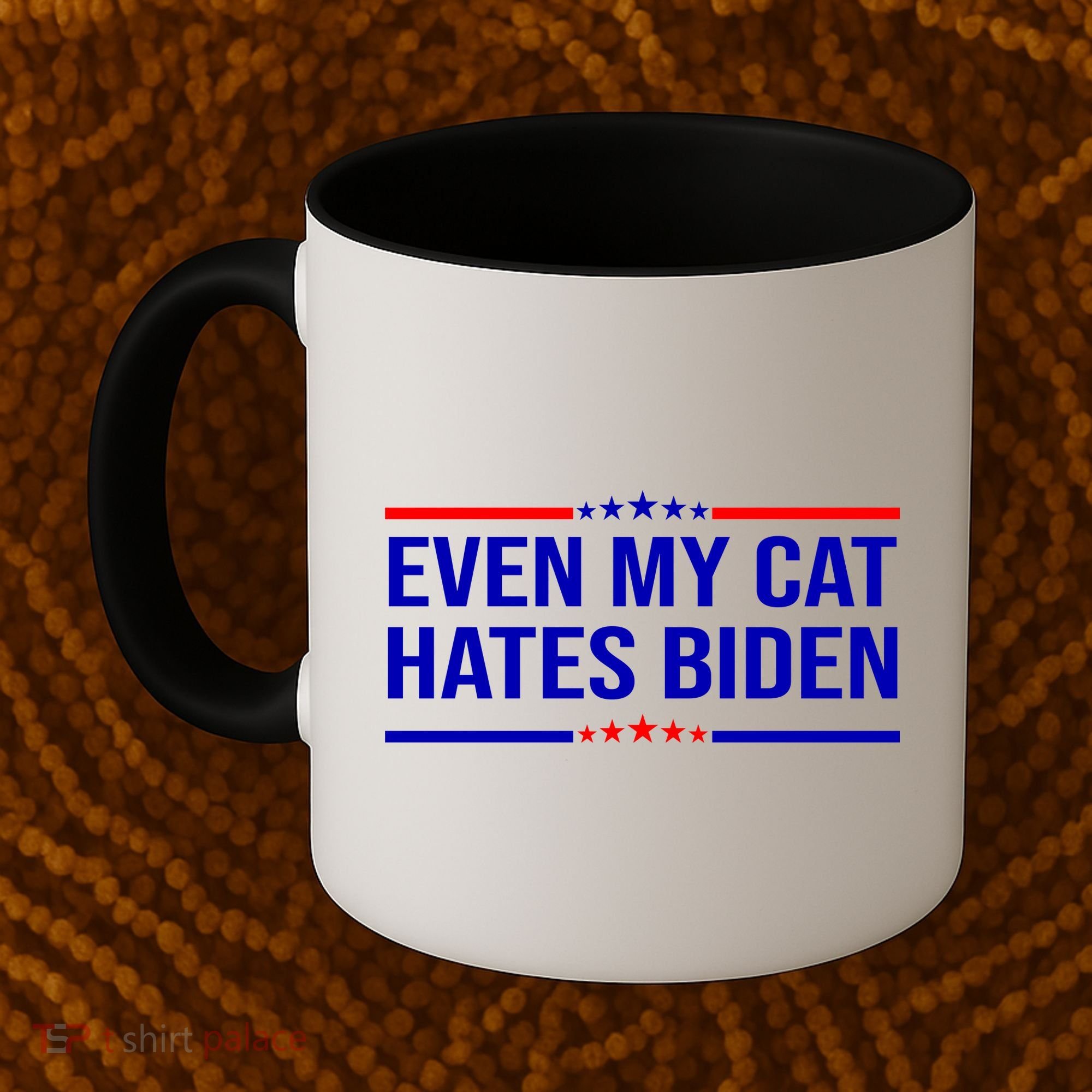 Even My Cat Hates Biden Funny Anti Biden FJB Coffee Mug