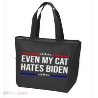 Even My Cat Hates Biden Funny Anti Biden FJB Tote Bag thumb 3