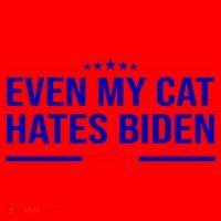 Even My Cat Hates Biden Funny Anti Biden FJB Santa Hat thumb 1