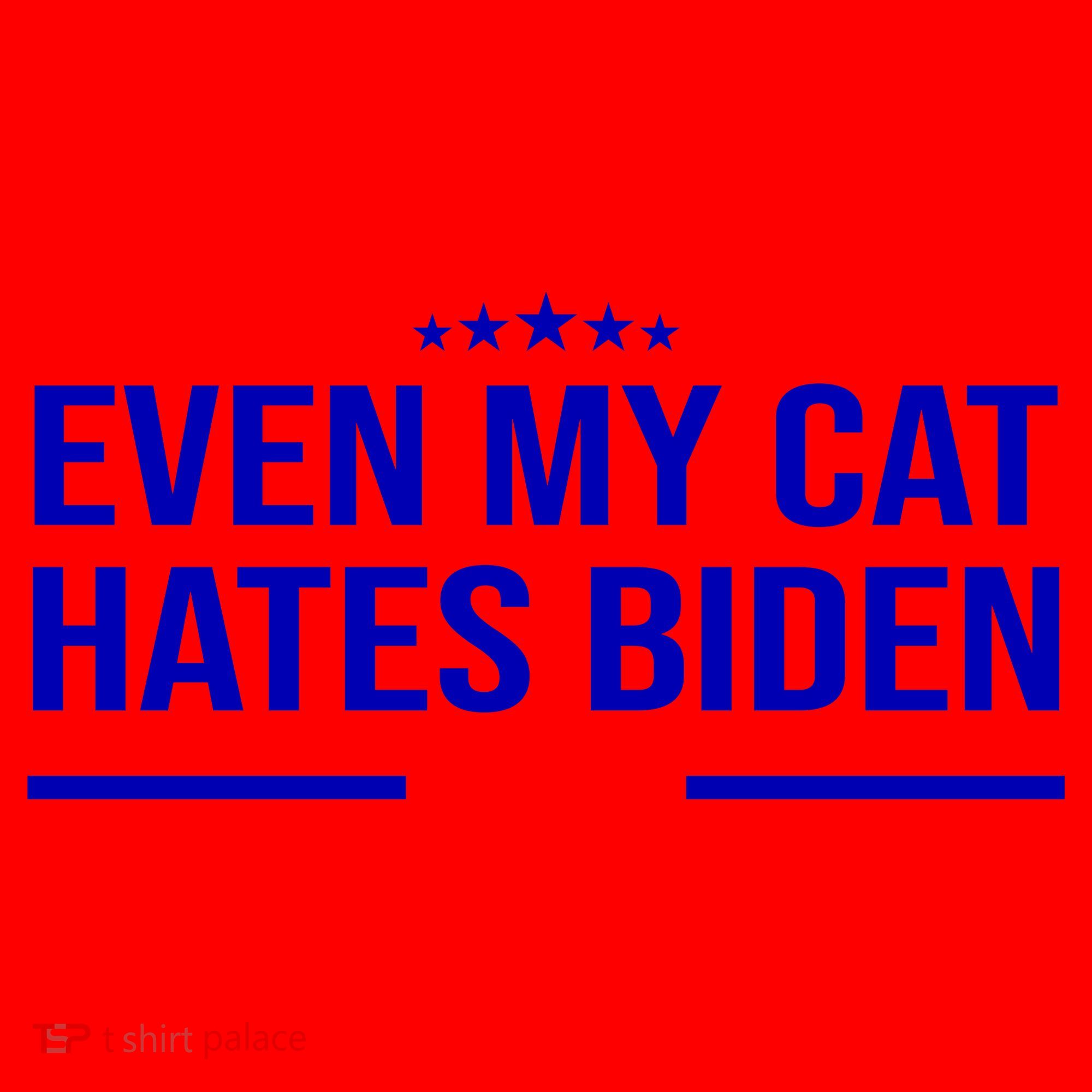 Even My Cat Hates Biden Funny Anti Biden FJB Santa Hat