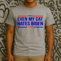 Even My Cat Hates Biden Funny Anti Biden FJB T-Shirt thumb 3