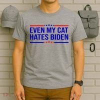 Even My Cat Hates Biden Funny Anti Biden FJB T-Shirt thumb 6