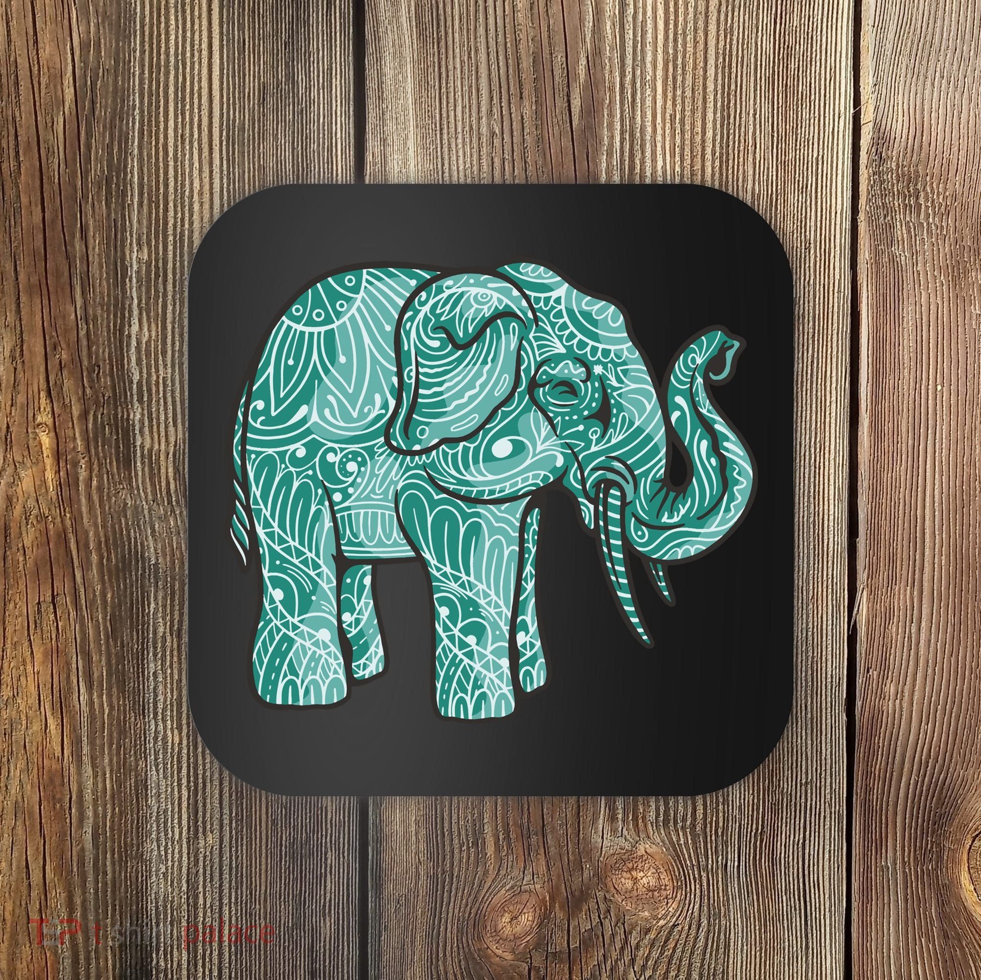 Elephant Mandala Cute Gift Coaster