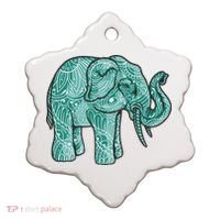 Elephant Mandala Cute Gift Ceramic Ornament thumb 0