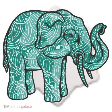 Elephant Mandala Cute Gift Ceramic Ornament