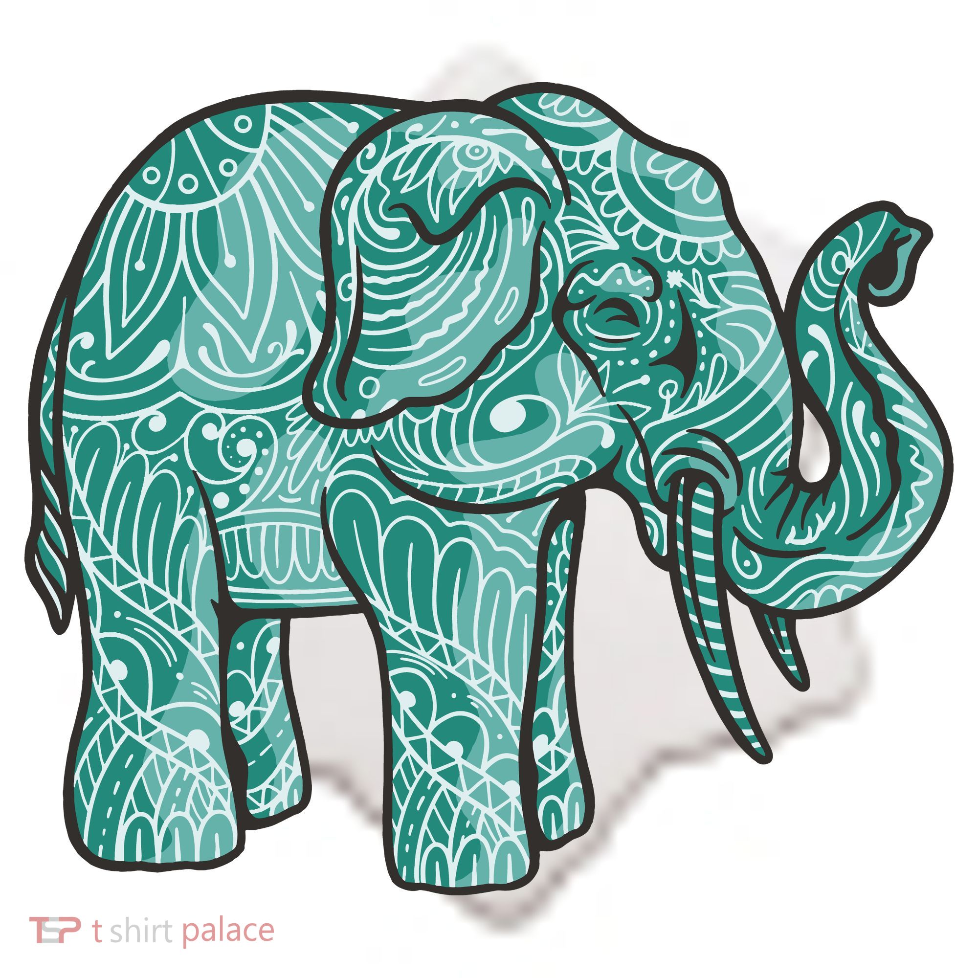 Elephant Mandala Cute Gift Ceramic Ornament