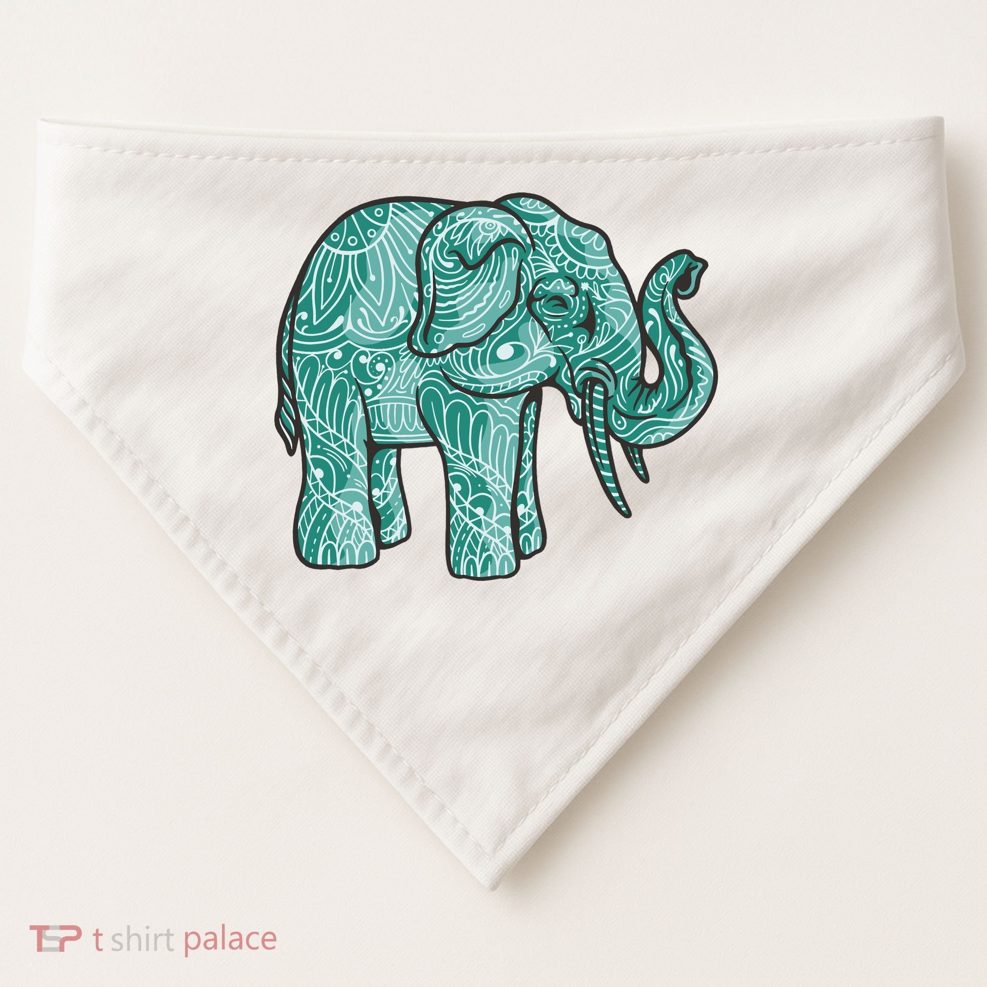 Elephant Mandala Cute Gift USA-Made Doggie Bandana