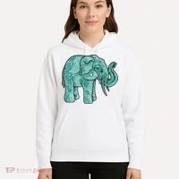 Elephant Mandala Cute Gift Hoodie thumb 5