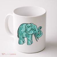 Elephant Mandala Cute Gift Coffee Mug thumb 0