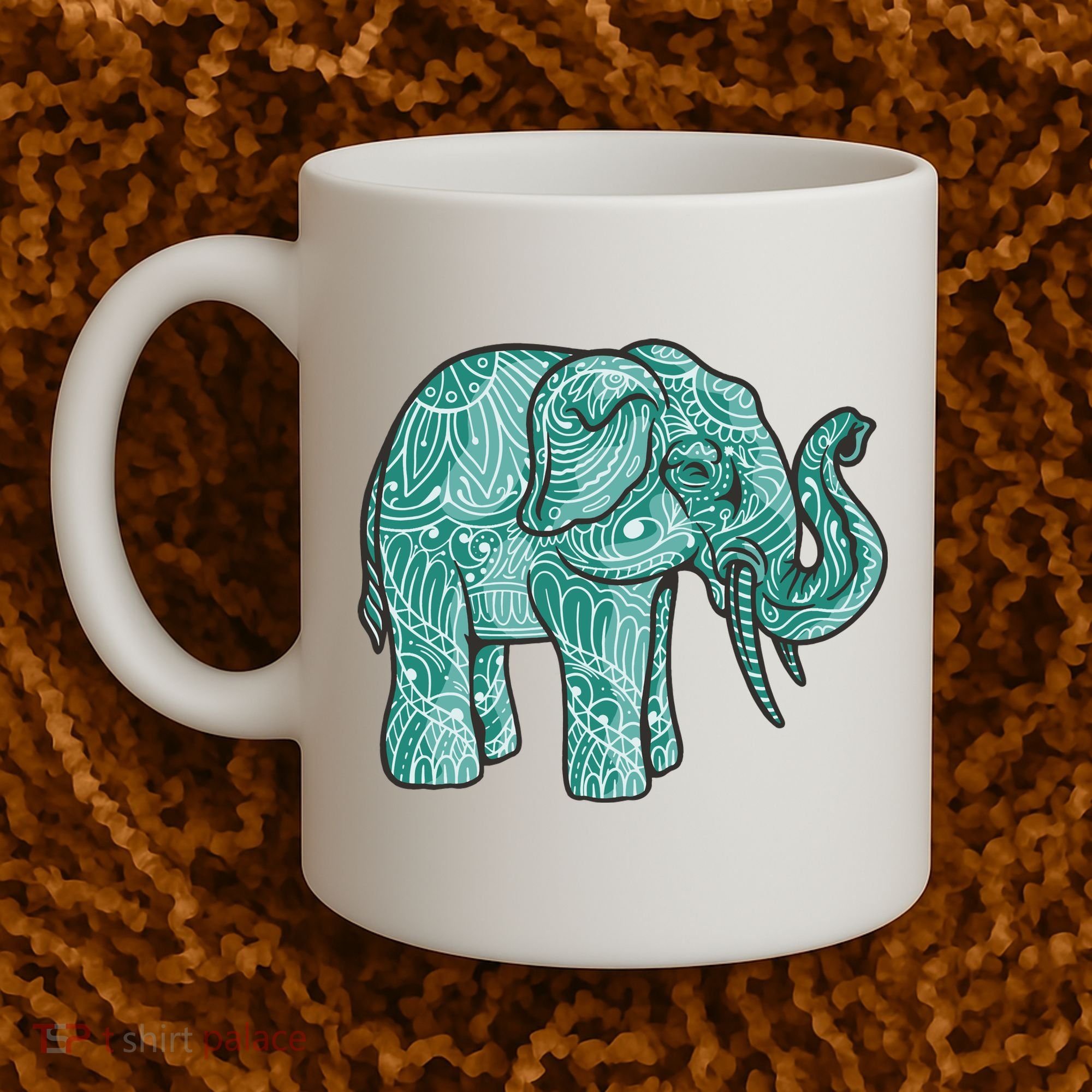 Elephant Mandala Cute Gift Coffee Mug