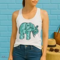 Elephant Mandala Cute Gift Women's Tank Top thumb 2