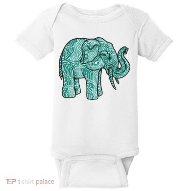 Elephant Mandala Cute Gift Baby Bodysuit