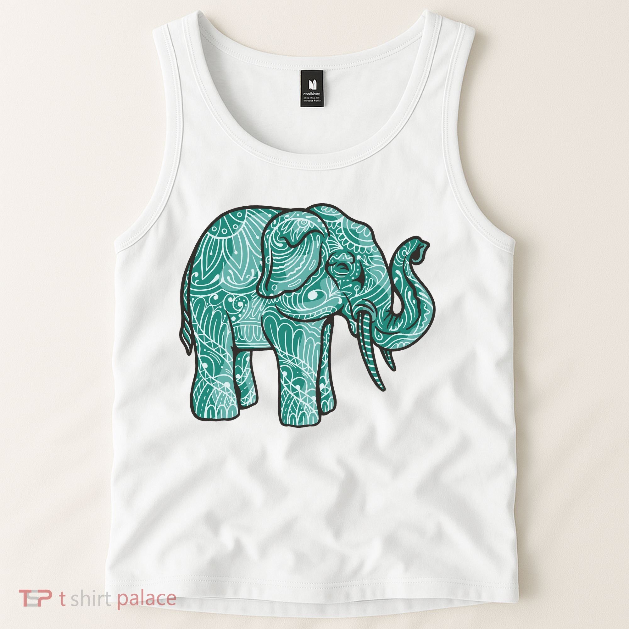 Elephant Mandala Cute Gift Tank Top