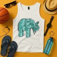 Elephant Mandala Cute Gift Tank Top thumb 4